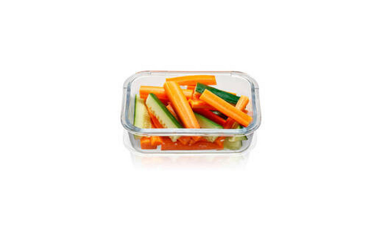 FRISCHHALTEDOSE MILO 0,6 L  - Edelstahlfarben/Transparent, KONVENTIONELL, Glas/Kunststoff (17,6/13/5,9cm) - Gefu