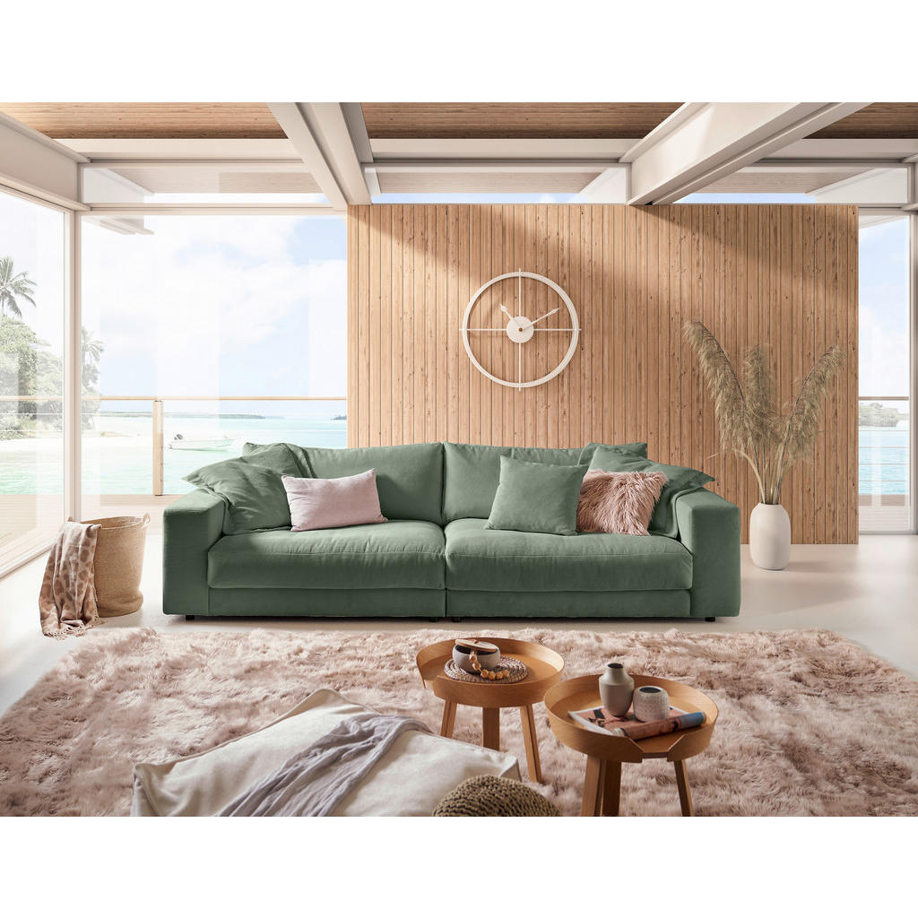 Thumbnail - Pure Home Lifestyle Megasofa, Olivgrün, Textil, 4-Sitzer, 290x86x127 cm, Blauer Engel, Goldenes M, Oeko-Tex® Standard 10...