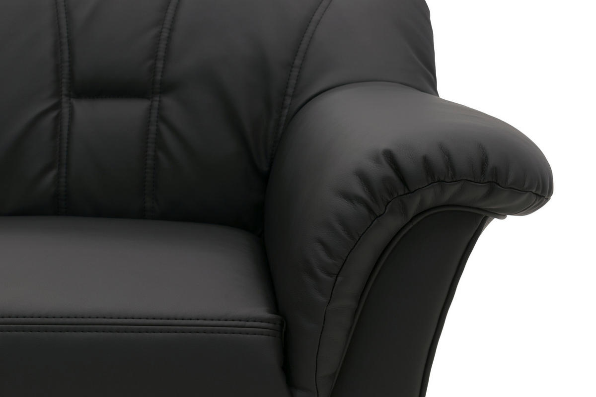 CloseUp von MID.YOU ECKSOFA Schwarz Lederlook.