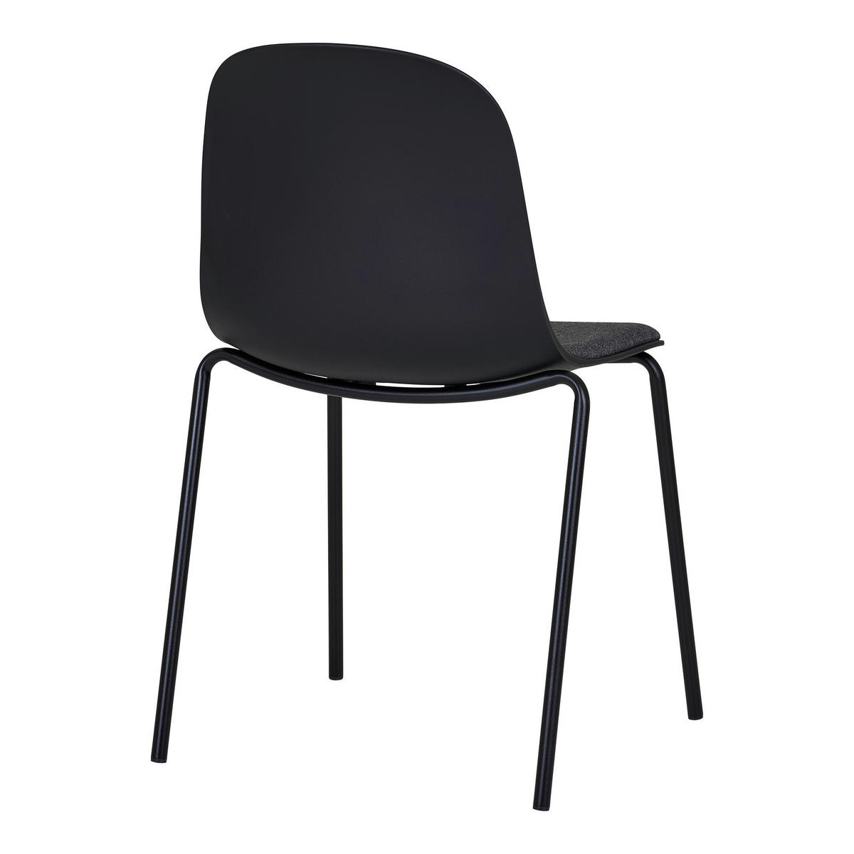 STOLSET 2 styck matt  - svart, Modern, metall/plast (48/86/56cm) - MID.YOU
