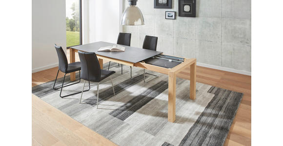 ESSTISCH in Holz, Kunststoff 180-280/100/75 cm  - Eichefarben/Graphitfarben, Design, Holz/Kunststoff (180-280/100/75cm) - Dieter Knoll