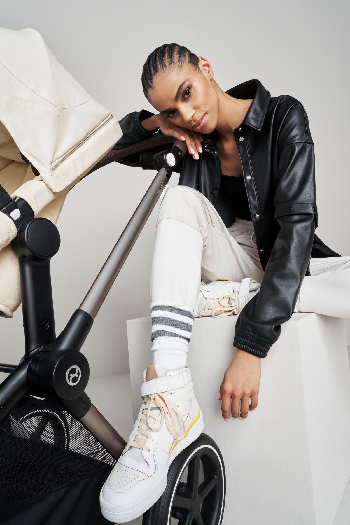 KOMBIKINDERWAGEN Eos Lux  - Beige/Silberfarben, Basics, Textil/Metall (85/61/116cm) - Cybex