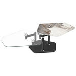 COUCHTISCH in Metall, Glas, Keramik 145/73/45 cm  - Creme/Schwarz, Design, Glas/Keramik (145/73/45cm) - Dieter Knoll