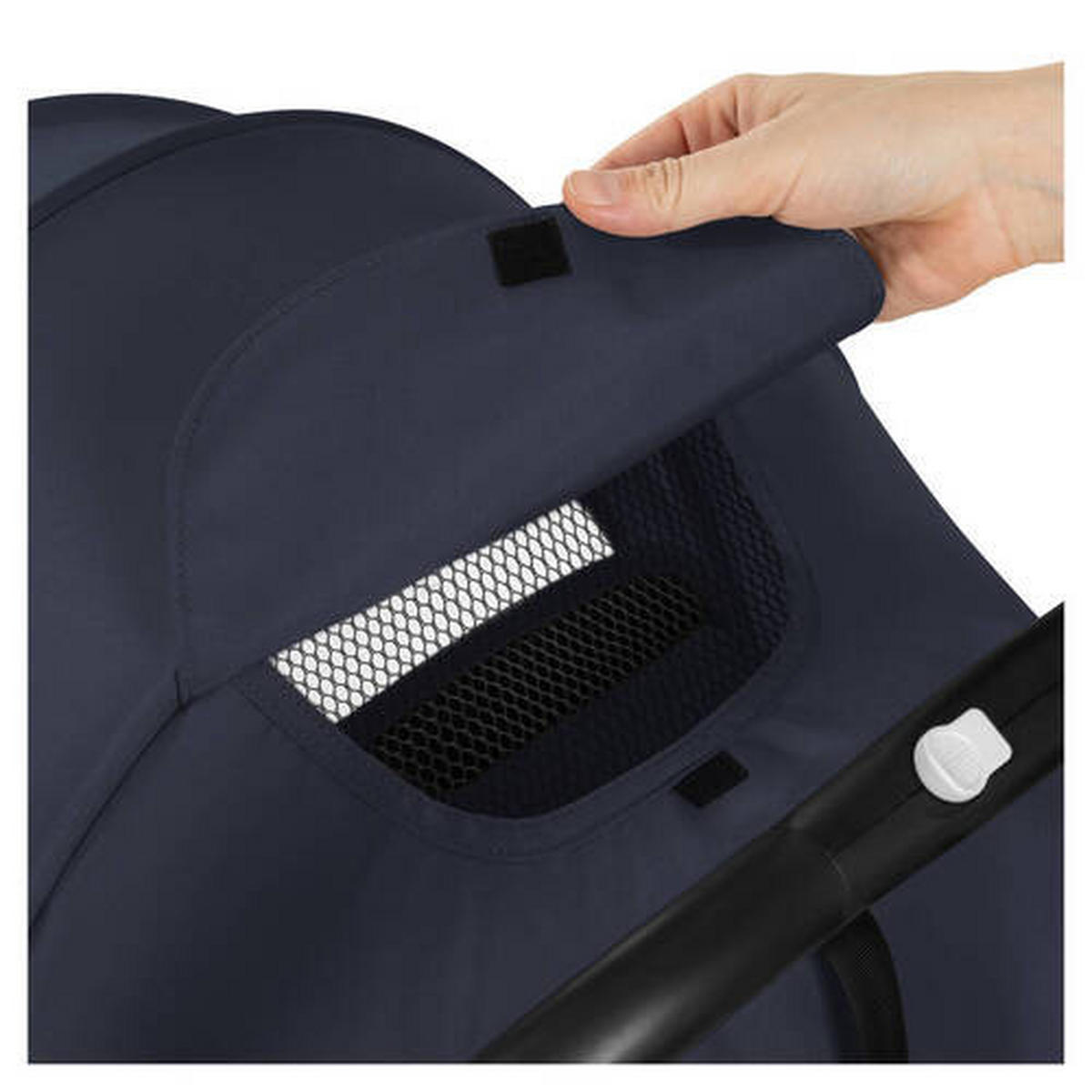 BUGGY Travel N Care  - Schwarz/Dunkelblau, Basics, Metall (86/50/104cm) - Hauck