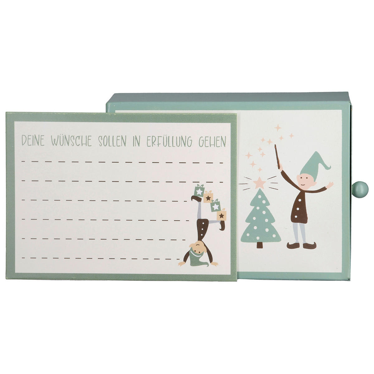 GESCHENKBOX  - Salbeigrün, LIFESTYLE, Papier (14/10/6cm)