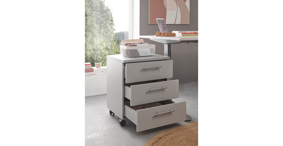 ROLLCONTAINER 40/56/39 cm  - Silberfarben/Grau, MODERN, Holzwerkstoff/Kunststoff (40/56/39cm) - Carryhome