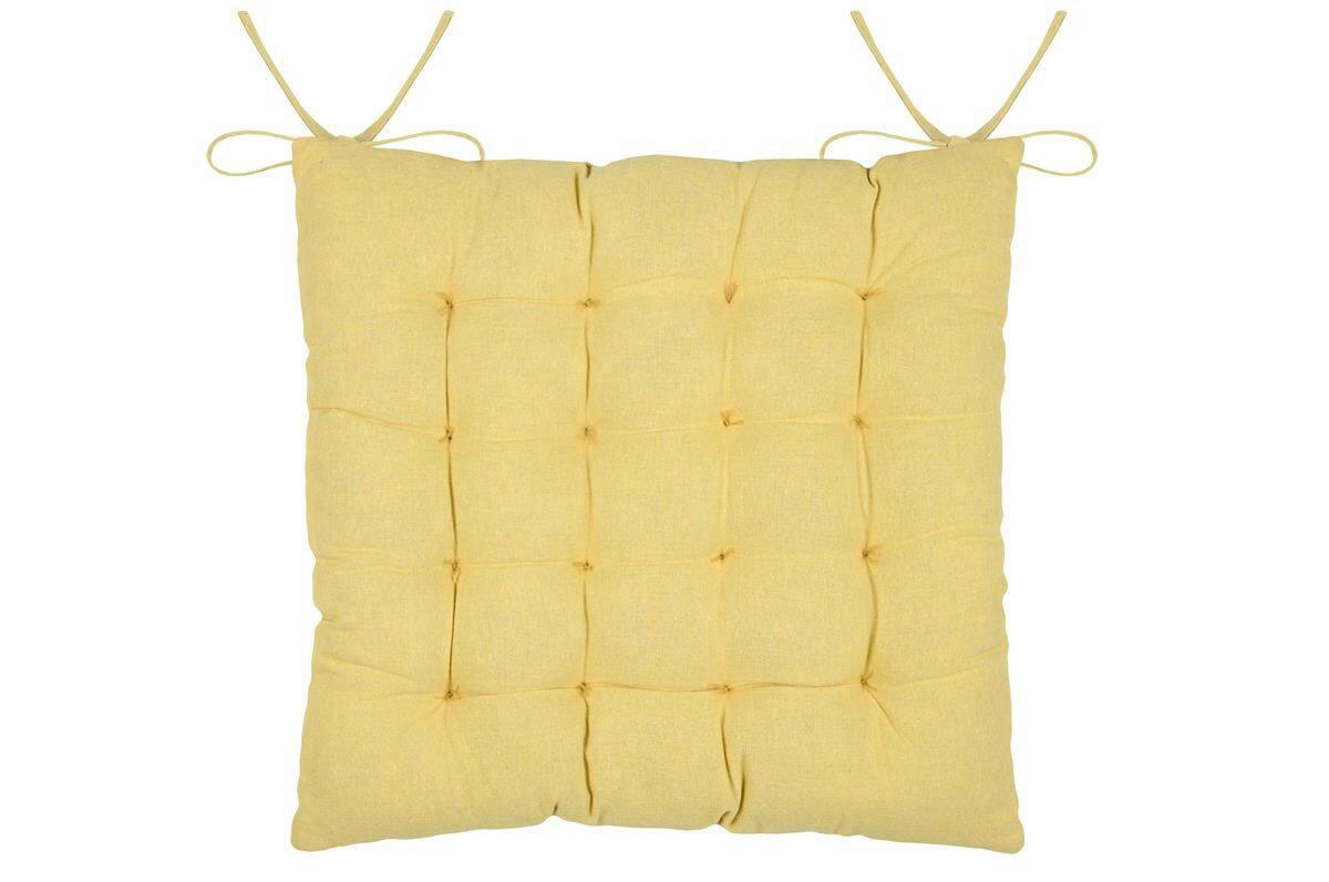 BLAZINA ZA STOL  COOL VIBES 38/38/5 cm             - rumena, Basics, tekstil (38/38/5cm) - Esposa