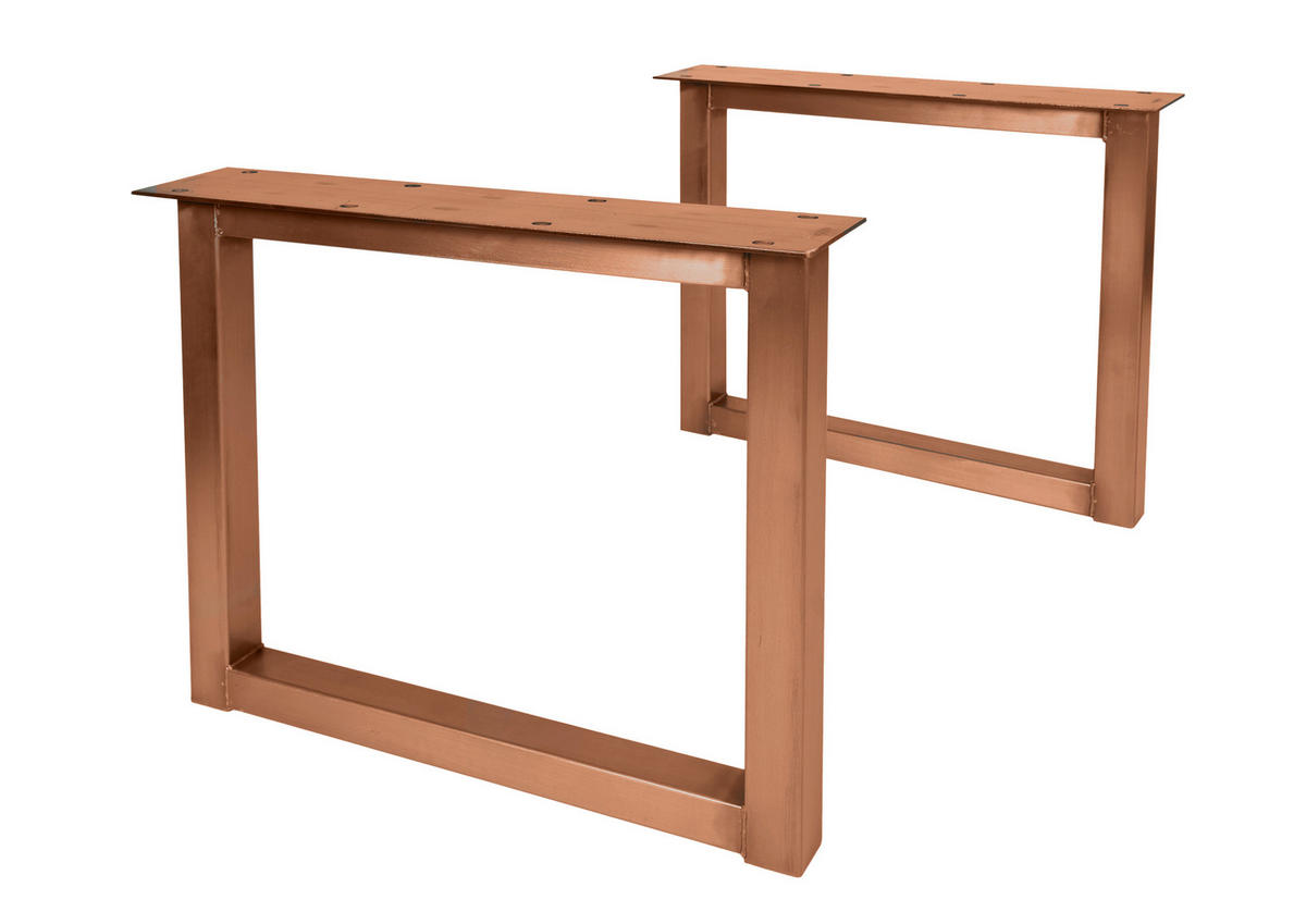 ESSTISCH 160/85/76 cm Echtholz  Holz, Metall rechteckig Braun, Naturfarben  - Braun/Naturfarben, MODERN, Holz/Metall (160/85/76cm) - MID.YOU