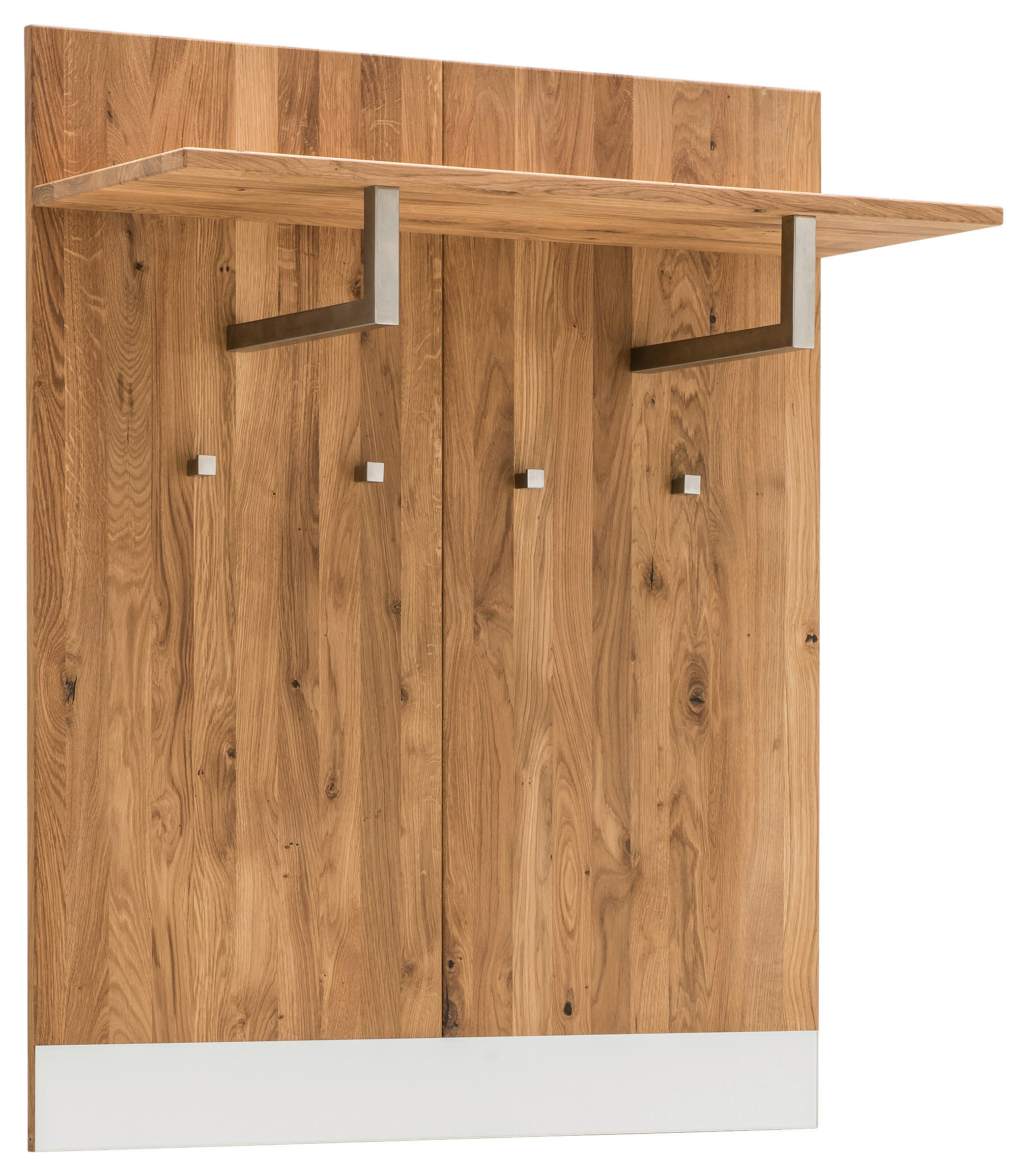 GARDEROBENPANEEL  in 88/106/33 cm  - Eichefarben/Weiß, MODERN, Glas/Holz (88/106/33cm) - Linea Natura