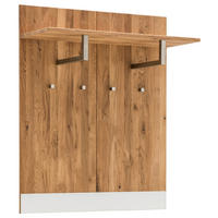 GARDEROBENPANEEL  in 88/106/33 cm  - Eichefarben/Weiß, MODERN, Glas/Holz (88/106/33cm) - Linea Natura