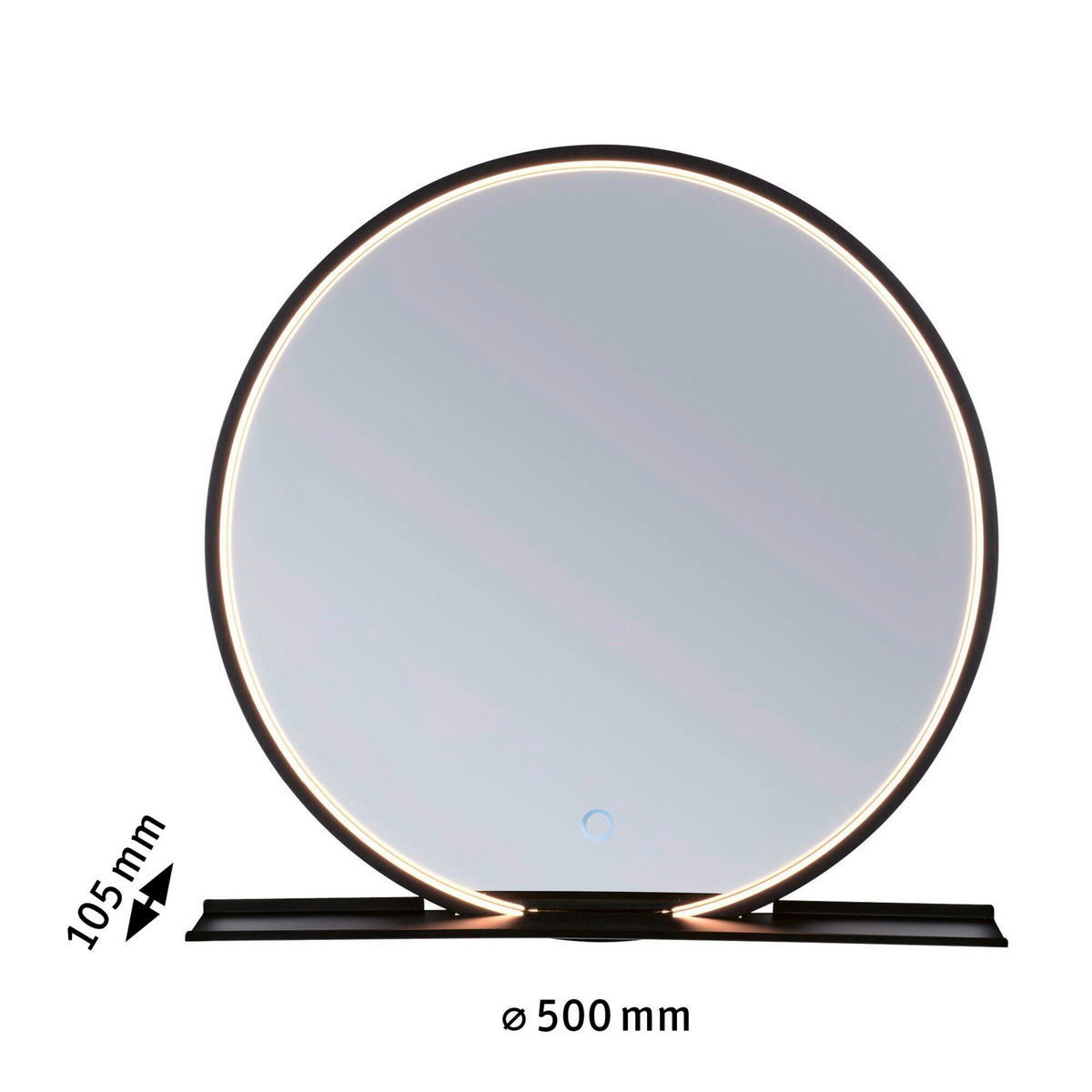 LED-WANDLEUCHTE Miro 50/10,5 cm   - Schwarz, Basics, Glas/Metall (50/10,5cm) - Paulmann