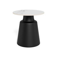 COUCHTISCH in Metall, Keramik 45/45/47,5 cm  - Schwarz/Weiß, Design, Keramik/Metall (45/45/47,5cm) - MID.YOU