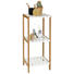 BADEZIMMERREGAL Holz Bambus Braun, Weiß - Braun/Weiß, Holz (30/80/33cm)