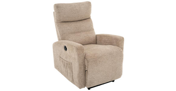 FERNSEHSESSEL  mit Webstoff Braun, Schwarz  - Schwarz/Braun, Design, Kunststoff/Textil (76/102/93cm) - Carryhome