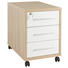 ROLLCONTAINER - Silberfarben/Weiß, KONVENTIONELL, Holzwerkstoff/Kunststoff (43,8/63/65cm) - Voleo ROLLCONTAINER - Silberfarben/Weiß, KONVENTIONELL, Holzwerkstoff/Kunststoff (43,8/63/65cm) - Voleo