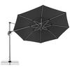 AMPELSCHIRM 370 cm Anthrazit  - Anthrazit/Silberfarben, Basics, Textil/Metall (370cm) - Doppler