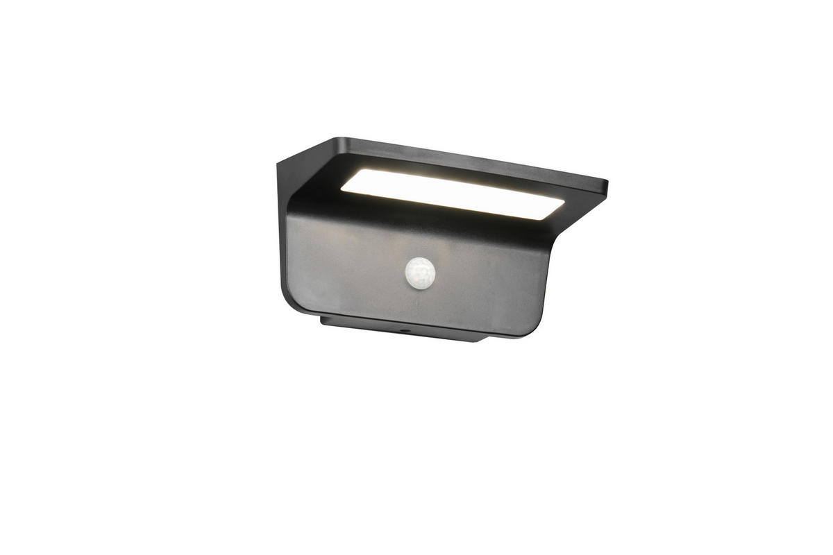 AUSSENWANDLEUCHTE - Schwarz, Design, Kunststoff (10/20/13,5cm)