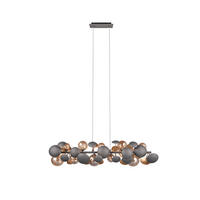 PENDELLEUCHTE Bubble 100/22/150 cm   - Anthrazit/Bernsteinfarben, LIFESTYLE, Glas/Metall (100/22/150cm) - Trio Leuchten
