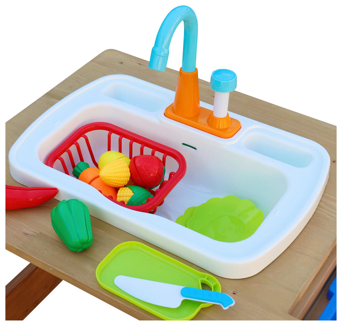 SAND- UND WASSERTISCH  - Braun, KONVENTIONELL, Holz/Kunststoff (97,5/50/95cm) - Ambia Garden