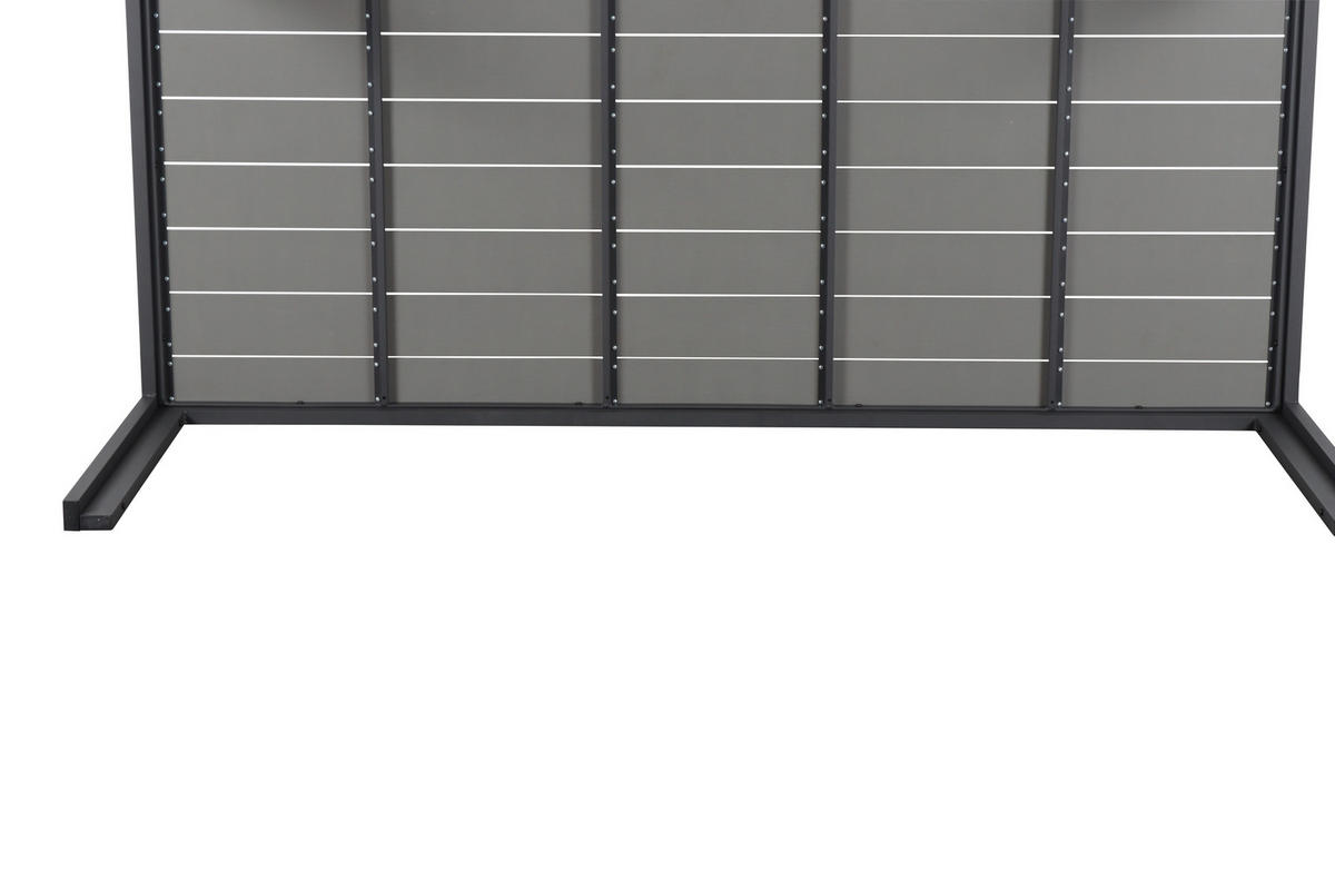 GARTENTISCH Metall, Kunststoff Grau, Dunkelgrau rechteckig  - Dunkelgrau/Grau, MODERN, Kunststoff/Metall (205/92/74cm) - Ambia Garden