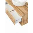 WASCHTISCHKOMBI 61 cm  - Eiche Wotan/Weiß, Natur, Keramik/Holzwerkstoff (61cm) - Xora