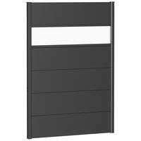 SICHTSCHUTZ  - Dunkelgrau, Basics, Kunststoff/Metall (96/137/4,4cm) - Biohort