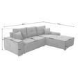 ECKSOFA in Webstoff Dunkelbraun  - Dunkelbraun/Silberfarben, Design, Kunststoff/Textil (280/194cm) - Carryhome