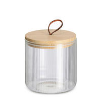 VORRATSGLAS  - Transparent/Naturfarben, Basics, Glas/Holz (12/12/12,7cm) - Zeller Present