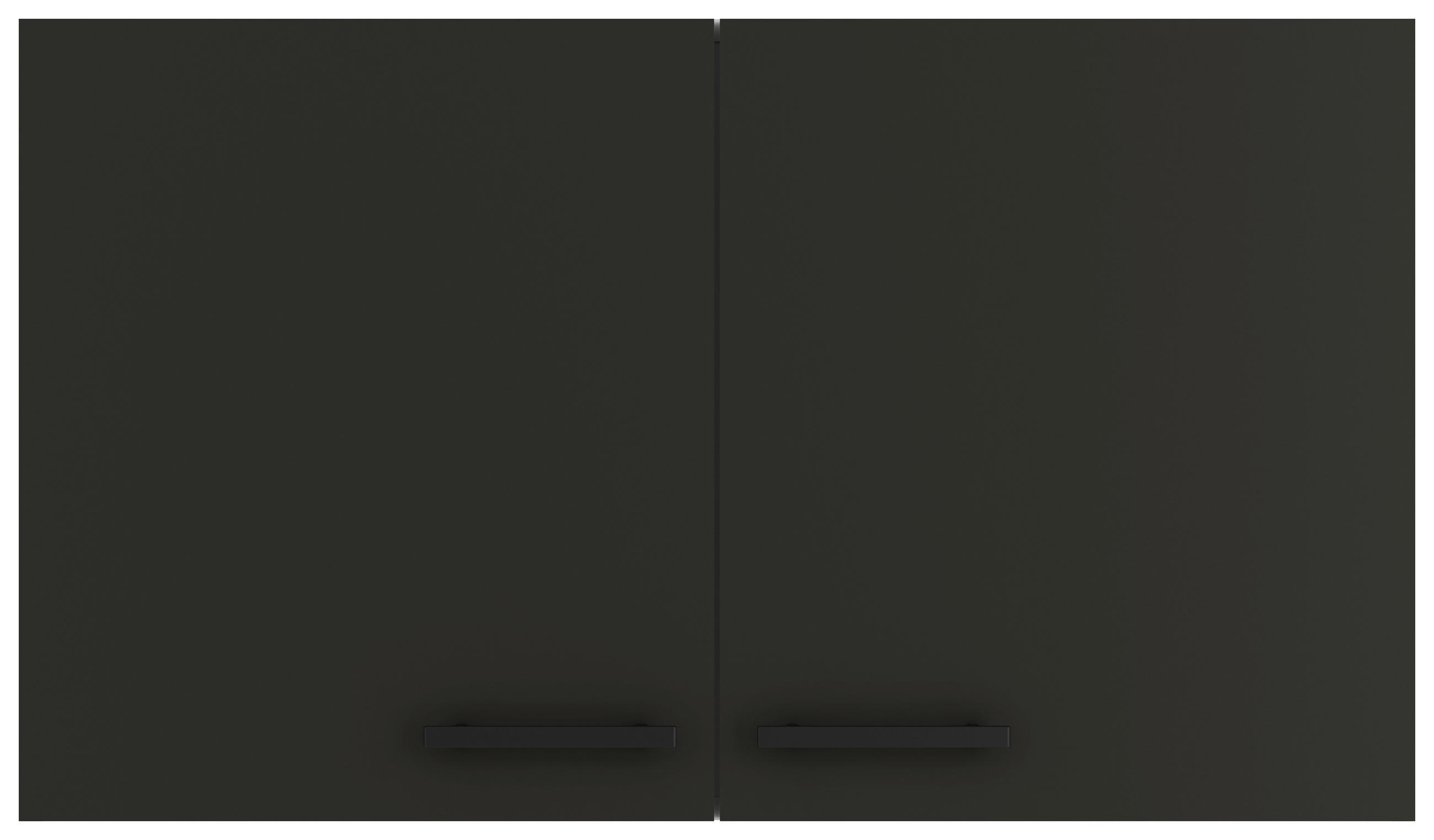 KÜCHENOBERSCHRANK 100/57,6/34,6 cm  in Anthrazit  - Anthrazit/Schwarz, Basics, Holzwerkstoff/Metall (100/57,6/34,6cm) - Optifit