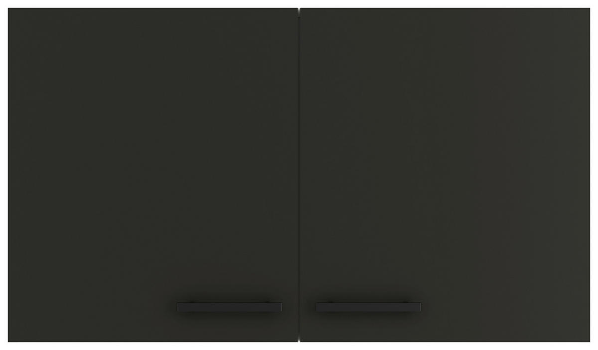 KÜCHENOBERSCHRANK 100/57,6/34,6 cm  in Anthrazit  - Anthrazit/Schwarz, Basics, Holzwerkstoff/Metall (100/57,6/34,6cm) - Optifit