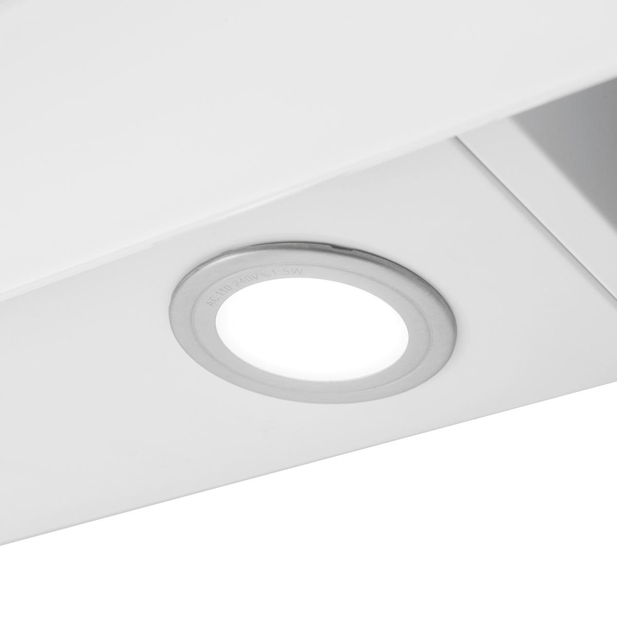 DUNSTABZUGSHAUBE CH21060WBZ  - Weiß, Trend, Glas/Metall (60/64,3-92,3/31,2cm) - Respekta
