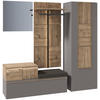 GARDEROBE 4-teilig  in 208/194/42,9 cm  - Wildeiche/Grau, Design, Glas/Holz (208/194/42,9cm) - Voglauer