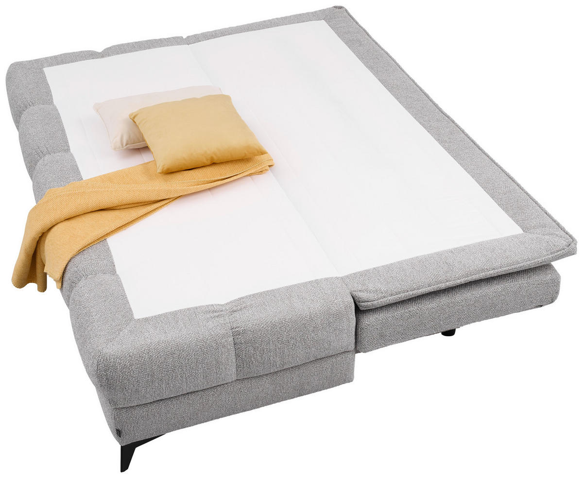 SCHLAFSOFA Flachgewebe Grau  - Schwarz/Grau, Design, Textil/Metall (197/95/92cm) - Stylife