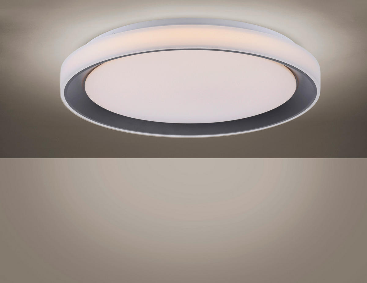 LED-DECKENLEUCHTE LOLASMART-DISC  Smart 51/7,5 cm   - Schwarz, Design, Kunststoff/Metall (51/7,5cm)