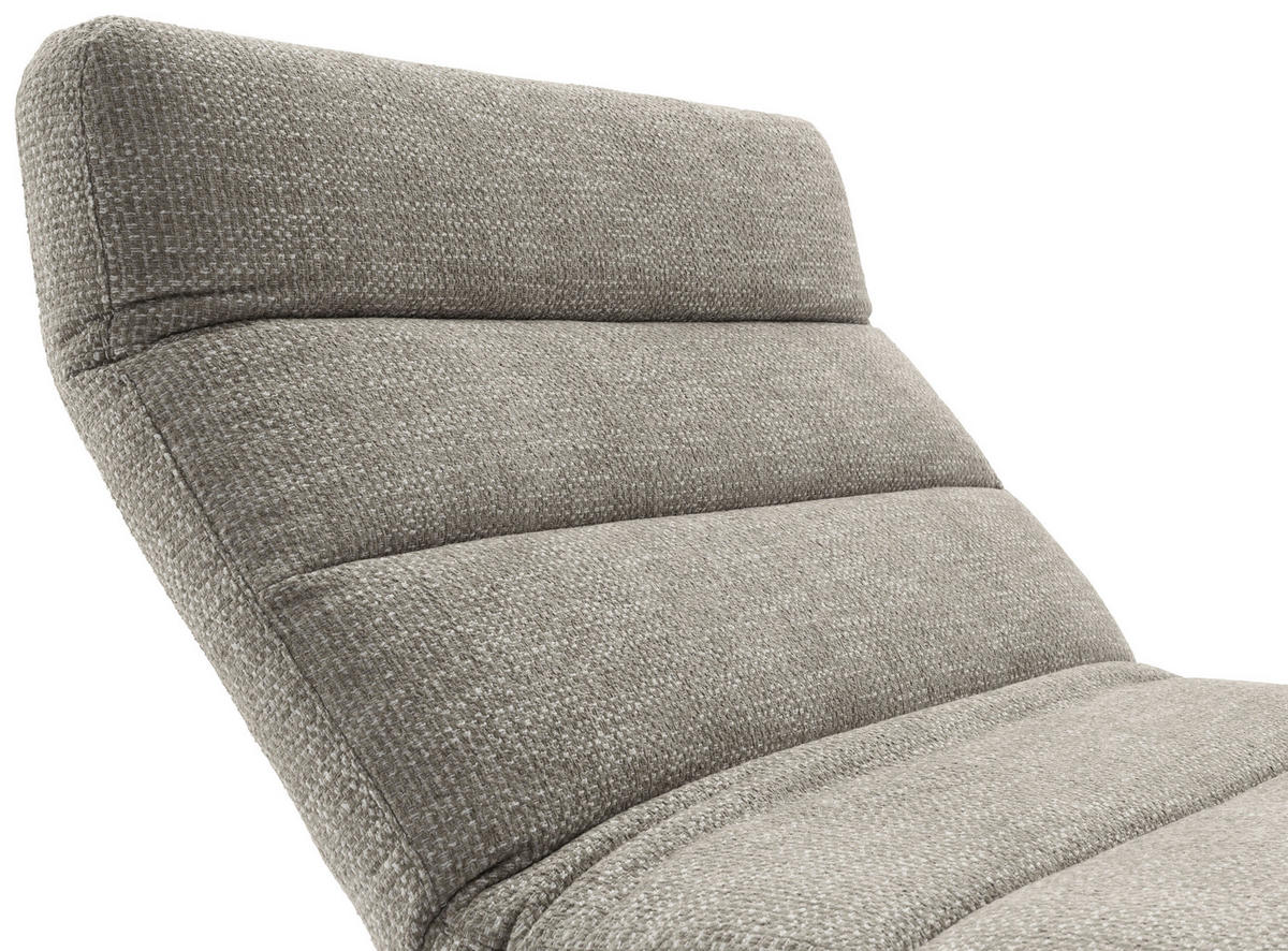 RELAXLIEGE Chenille Hellgrau  - Hellgrau/Schwarz, Design, Textil/Metall (120/54-113/158-198cm) - Pure Home Lifestyle