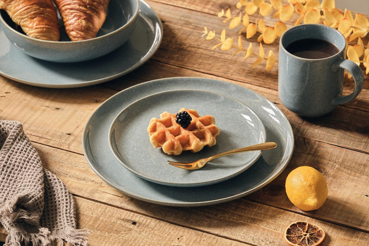 KOMBISERVICE Marbella 20-teilig  - Blau, Trend, Keramik - Novel