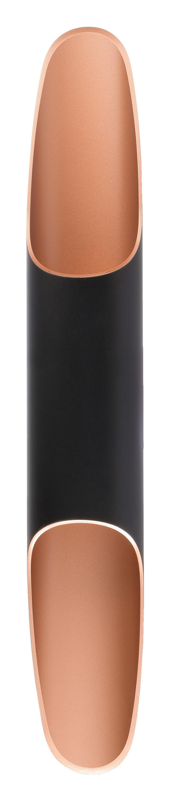 LED VÄGGLAMPA 50/6/7 cm   - roséguld/svart, Design, metall (50/6/7cm)