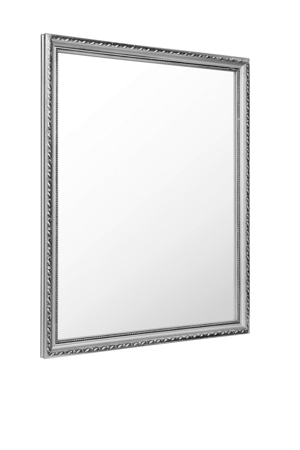 WANDSPIEGEL 45/55/2 cm    in rechteckig  - Silberfarben, LIFESTYLE, Glas/Holz (45/55/2cm) - Carryhome