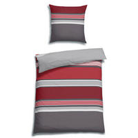 BETTWÄSCHE 2-teilig Satin 135/200 cm  - Rot, Basics, Textil (135/200cm) - Florella