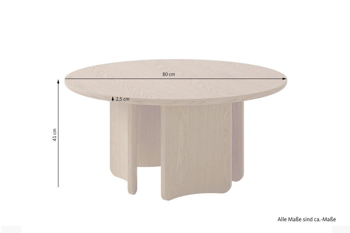 COUCHTISCH 80/80/41 cm Holzwerkstoff einfacher Aufbau, 2 in 1 Gestell  - Eichefarben, Modern, Holzwerkstoff (80/80/41cm) - Schöner Wohnen