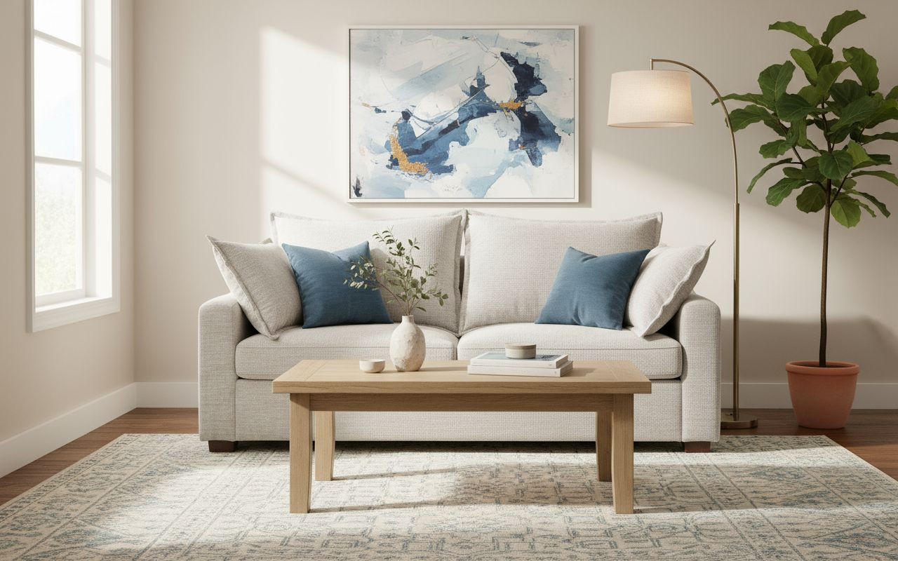 2-SITZER-SOFA Leinenoptik Greige  - Greige/Braun, Modern, Holz/Textil (180/93/97cm) - MID.YOU