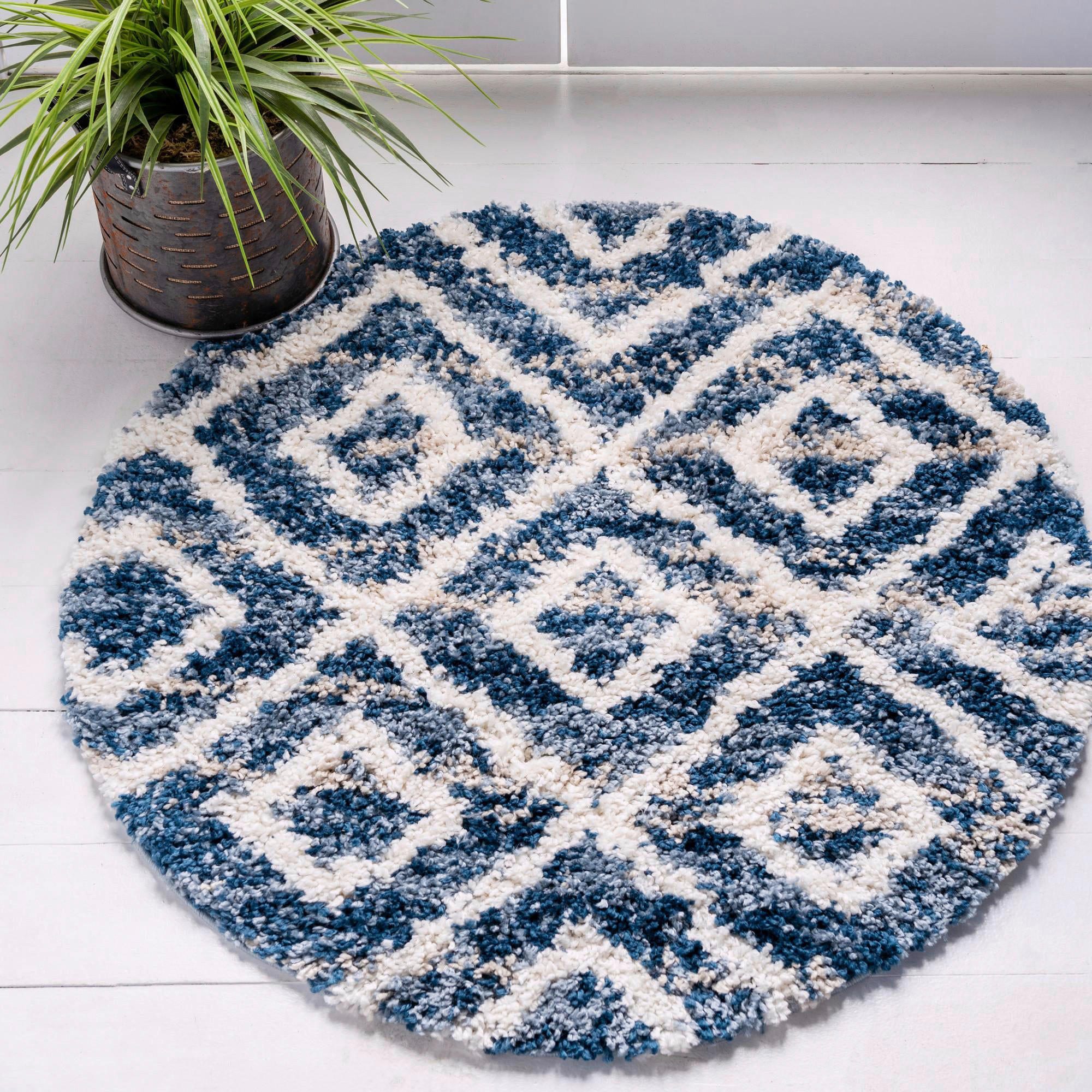 WEBTEPPICH 100 cm  - Blau, Basics, Textil (100cm)