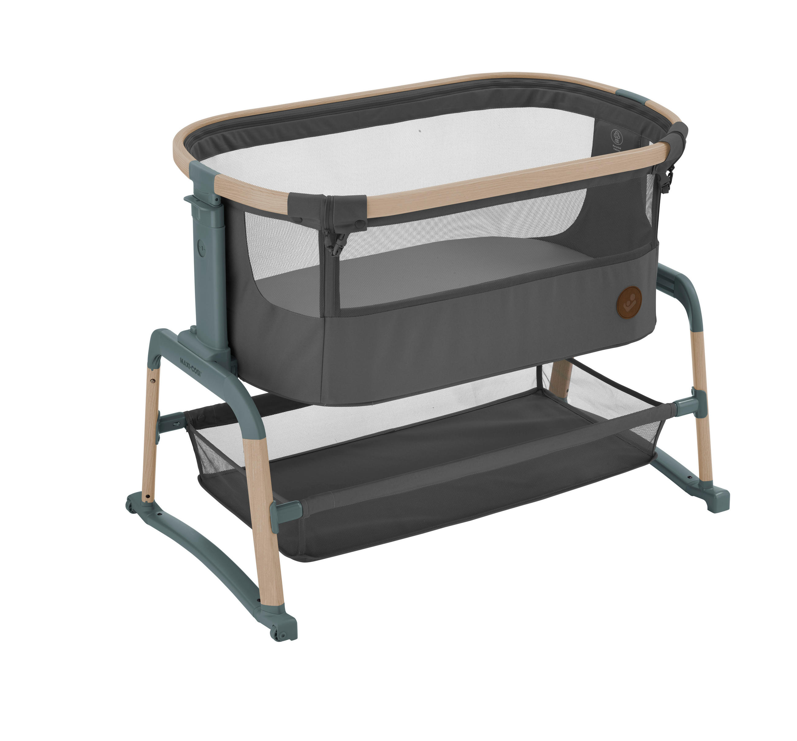 BEISTELLBETT Iora Air   - Dunkelgrau, Basics, Metall (52,3/74,7/97cm) - Maxi-Cosi