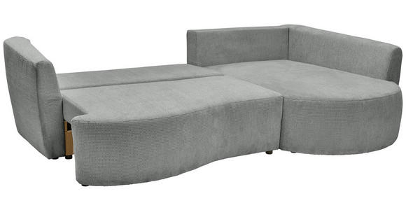 ECKSOFA Grau Chenille  - Schwarz/Grau, MODERN, Kunststoff/Textil (287/179cm) - Carryhome