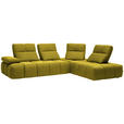 ECKSOFA in Struktur Gelb  313/233 cm  - Gelb/Schwarz, Design, Kunststoff/Textil (313/233cm) - Emilio Belluti