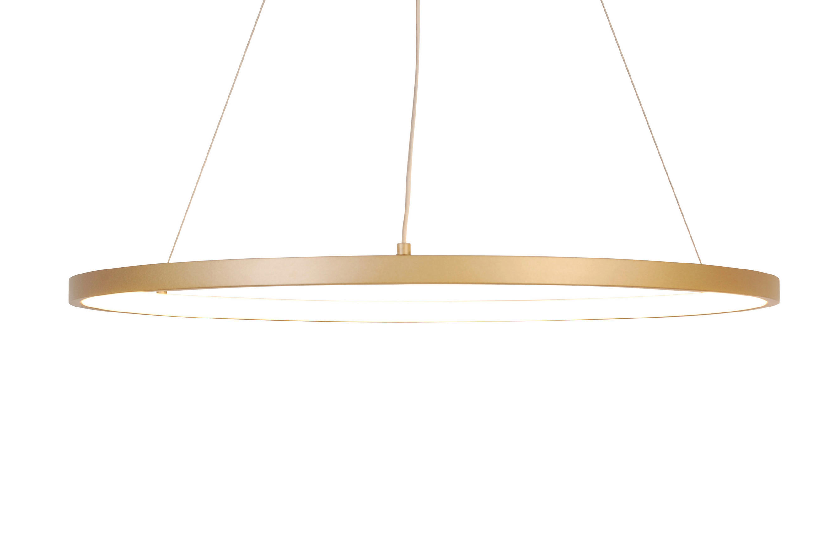 LED-HÄNGELEUCHTE 60/120 cm   - Goldfarben/Weiß, Trend, Kunststoff/Metall (60/120cm) - Novel