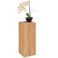 BLUMENSTÄNDER Holz Eiche massiv  - Eichefarben, Natur, Holz (25/25/60cm) - Linea Natura