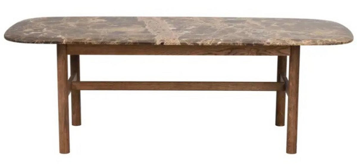 SOFFBORD i trä, sten 135/62/45 cm  - mörkbrun/naturfärgad, Klassisk, trä/sten (135/62/45cm) - Rowico