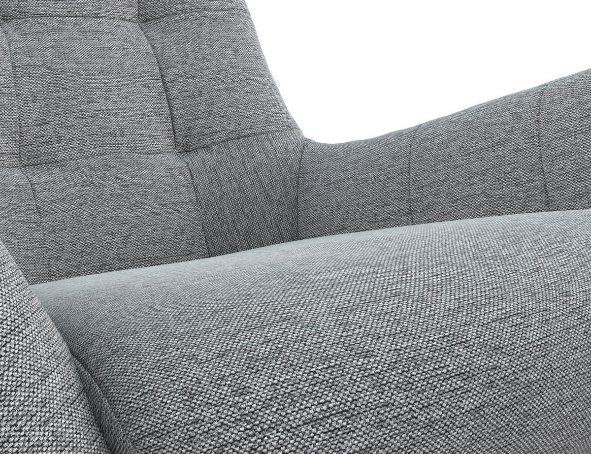 SESSELSET Flachgewebe Hocker    - Eichefarben/Hellgrau, Design, Holz/Textil (84/95/96cm) - MID.YOU