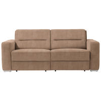 SCHLAFSOFA  in Hellbraun  - Hellbraun, KONVENTIONELL, Textil/Metall (202/86/92cm) - Sedda